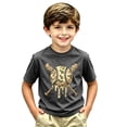 thumbnail image 4 of KHONTS Camo Printed Baseball Boys Kids T-Shirt Short Sleeve Crew Neck Tees,Size 2-13 Years Dark Gray 120, 4 of 4