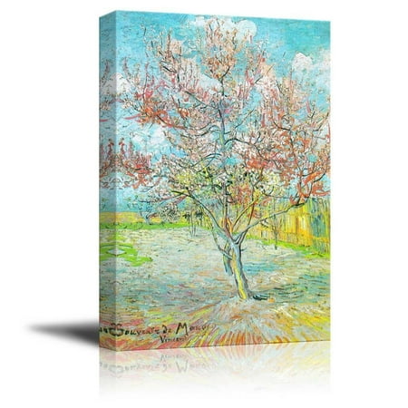 Famous Art Reproductions - wall26 Flowering Peach TreesFlowering Orchards by Vincent Van Gogh - Canvas Print Wall Art Famous Oil Painting Reproduction - 12