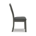 thumbnail image 3 of Fia 20 Inch Gray Wood Dining Chair, Set of 2, Crossed Backrest, Padded Seat, 3 of 10