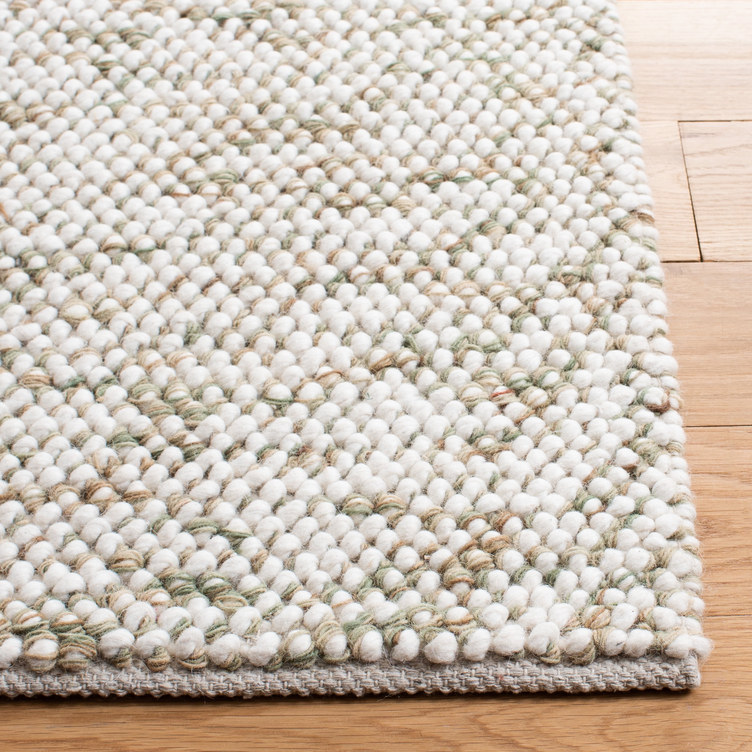 SAFAVIEH Natura Finn Distressed Area Rug, Sage/Ivory, 10' x 14'
