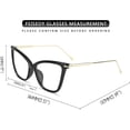 thumbnail image 4 of Montura de gafas de ojo de gato de gran tamaño con lentes transparentes, 4 of 5