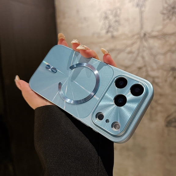 Dteck Magnetic Case for iPhone 17 Pro,Shockproof TPU PC Case Compatible with Mag Safe Back Cover,Light Blue