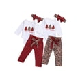 thumbnail image 7 of Qiylii Baby Christmas Suit, Long Sleeve Romper, Plaid/Leopard Trousers+Headband, 7 of 7