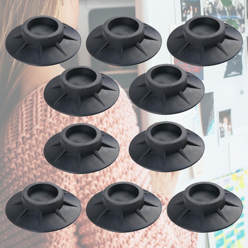FOLOYORI 10Pcs Black Anti Walk Washer Pads with Car Tire Structure Design for Washer Stability