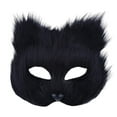thumbnail image 2 of Protection Faciale Adulte Noir Animal Maquillage Danse Hommes et Femmes Demi-Visage Simulation Protection Faciale, 2 of 9