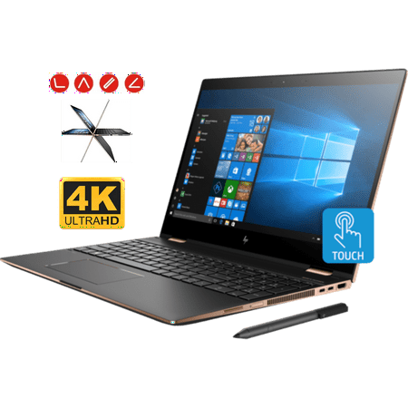 HP Spectre x360 15t Convertible 2-in-1 Laptop (Intel 8th Gen i7-8705G 3.1 GHz, 32GB RAM, 1TB Sata SSD, 15.6