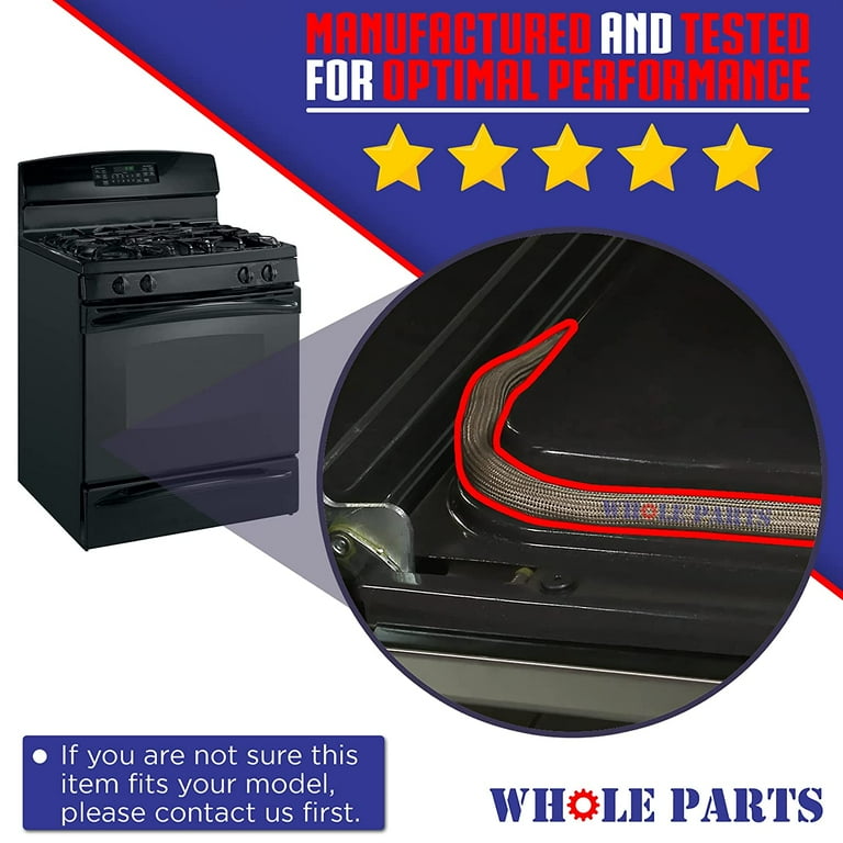 Whole Parts Range Oven Door Seal (Includes 25 Mounting Clips) Part  