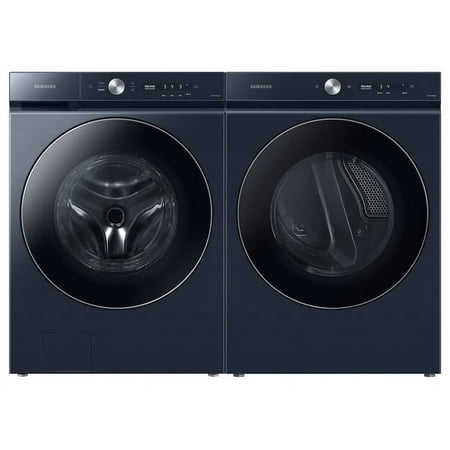 Samsung - BESPOKE 5.3 Cu. Ft. High-Efficiency Stackable Smart Front Load Washer with Steam and AI OptiWash - Brushed Navy