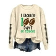 thumbnail image 1 of VBARHMQRT Sweatshirts à Col Rond pour Femmes Imprimé Rugby Col Rond Manches Longues Pull Sweatshirt, 1 of 2