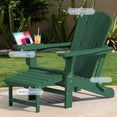 thumbnail image 5 of KINGYES Folding Adirondack Chair set of 2, Adjustable Backrest with Pull-Out Footrest & 4-in-1 Mobile Phone, Tablet, Cup Holder Tray, HDPE Plastic Adirondack Chair for Patio Garden Outdoors Fire Pit, 5 of 10