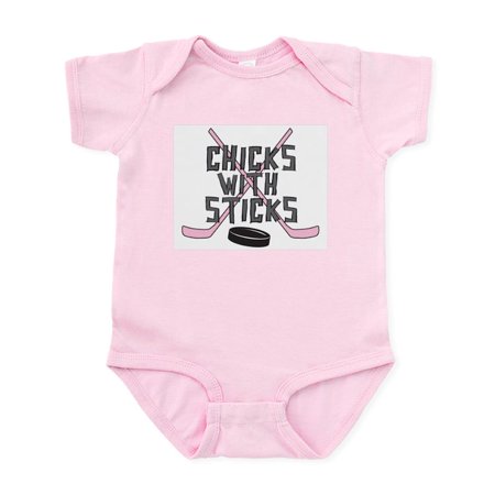 

CafePress - Chicks With Sticks Body Suit - Baby Light Bodysuit Size Newborn - 24 Months