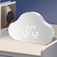 thumbnail image 3 of Reloj despertador con nubes LED Wdftyju brillo ajustable, 3 of 9