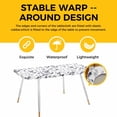 thumbnail image 4 of Grey Black Botanical Table Cloths for 8 Foot Rectangle Tables, Watercolor Spring Floral Summer Leaf Patio Waterproof Elastic Fitted Tablecloths, Washable Rectangular Table Cover for Camping, 4 of 8