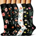 thumbnail image 1 of LOVEVER 6 Paires Bas de Compression pour Femmes et Hommes - Idéal pour la Circulation Course Athlétique Récupération Infirmière Voyage, 1 of 7