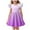 Purple, variant on Pounoo New Dresses For Girls (3-14 Y) Children'S Gradual Printing In Spring And Summer, Flying Sleeves, Short Sleeves, Round Neck Dress And Waist Dress For Children Kids Dresses Girls 4-16