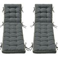 thumbnail image 1 of Cojín para chaise longue AMCATON, 2 unidades, 203 x 66 cm, gris, 1 of 8