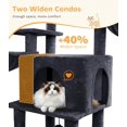 thumbnail image 4 of Rascador para Gatos ABCPET Grande Torre para Gatos 68 cm con Postes para Rascar Gris, 4 of 8