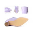 thumbnail image 3 of BLISSFUL STEP Women's GoGo Boot Block Heels Knee High Boots Purple 7, 3 of 6
