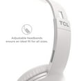 thumbnail image 3 of TCL Bluetooth Noise-Canceling Over-Ear Headphones, Ash White, MTRO200BTWT, 3 of 4