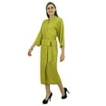 thumbnail image 2 of Bimba Women Long Solid Belt Robe Soft Modal Cotton Wrap Round Plain Bath Robe, 2 of 6
