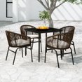 thumbnail image 1 of vidaXL 5 Piece Garden Dining Set Brown, 1 of 4