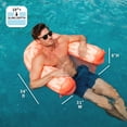 thumbnail image 3 of Big Joe Noodle Sling XL Pool Float, Peach Glow, Doubled-Sided Mesh, Quick Draining Fabric, No Inflation Needed, 3 of 7