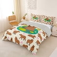 thumbnail image 3 of Erosebridal Cartoon Capybara Queen Duvet Cover Set For Kids,Kawaii Pink Ribbon Bowknot Bedding For Boys Girls,3 Pieces,No Comforter,Grey Reversible, 3 of 6