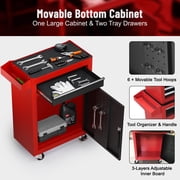 SEIZEEN 5-Drawer Tool Chest,Tool Cabinet on Wheels with Keyed Locking System and Drawer Liners, Tool Chest with Link Buckle for Warehouse and Garage