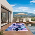 thumbnail image 2 of Spring Purple Hydrangea Outdoor Rug 3x5 Ft, Non Slip Washable Area Rug, Country Flowers Garden Plants Patio Rugs Carpet Runner, Large Floor Mat for Indoor/Outdoor Deck Porch Camping, 2 of 8