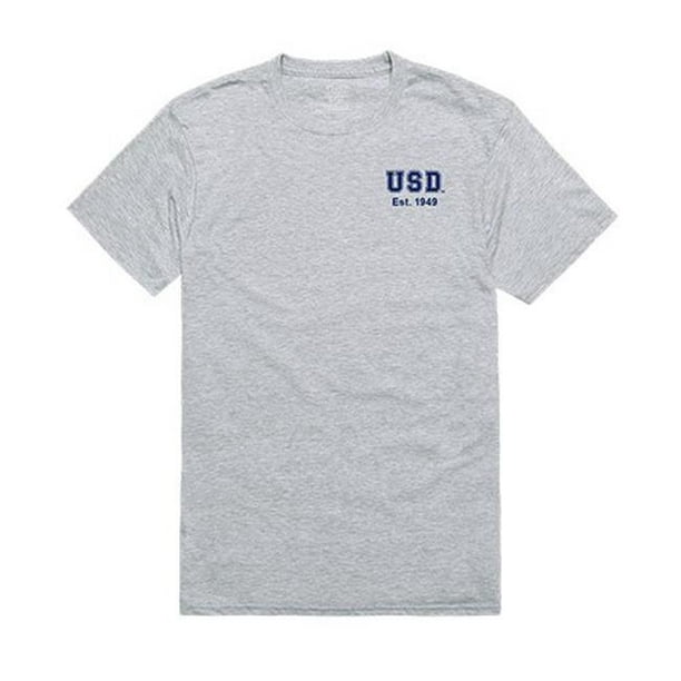 W Republic Vêtements 528-197-HGY-02 Université de San Diego Pratique Tee-Shirt - Gris Chiné&44; Moyen