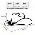 thumbnail image 5 of SGMVNU Straw Cowgirl Hat for Women Western Cowboy Sun Hats for Men Shapeable Wide Brim Beach Sun Hats Classic Cattleman Style, One Size, Khaki 1, 5 of 6