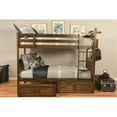 thumbnail image 5 of Claire Twin Wood Bunk Bed with Storage/Tray in Brown-Mattresses Not Included, 5 of 9