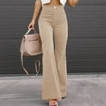 thumbnail image 2 of Women's Casual Flared Pants High Waisted Stretchy Comfortable Everyday Trousers Slim Fit Bootcut For Spring Summer Fall Winter, 2 of 7