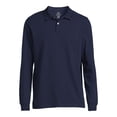 thumbnail image 5 of George Men's Pique Polo Shirt with Long Sleeves, Sizes S-3XL, 5 of 6