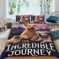 thumbnail image 2 of The Incredible Journey-themed Bed Sheet Set Three Piece Set Comfortable And Skin Friendly Unique Design Home Decor Gifts For Family Friends fans54''x79''（135cm*200cm）, 2 of 6