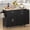 Black, variant on Meteorleg Rolling Kitchen Island with Drop Leaf, Tilt Out Kitchen Trash Cabinet 10 Gallon Storage, Kitchen Cart Island with Rubber wood Top, Spice Rack and Drawers,Black