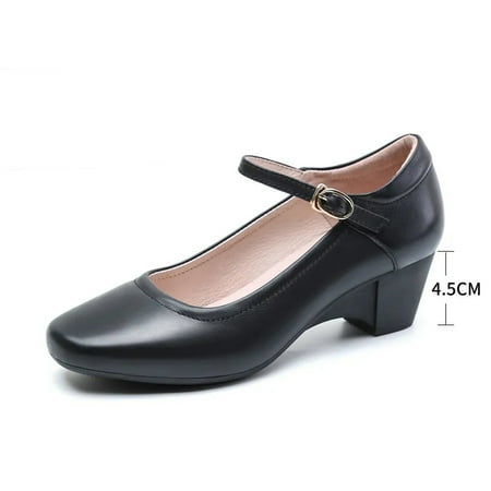 

Comfortable Shoes Soft Bottom Elegant Dress Shoes for Women Black Mary Jane Women s Shoe Womens Heels Top Grade