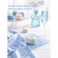 thumbnail image 6 of WELLIFE FESTIVE 200 Pcs Blue Glitter Dessert Plates, Plastic Square Plate Includes 100 Dessert Plates & Forks for Wedding, Party, 6 of 7