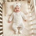 thumbnail image 2 of 6-12M Newborn Baby Girl Spring And Summer Solid Color Romper For Infants And Toddlers, 2 of 9