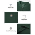 thumbnail image 4 of Men's Loose Fit Heavyweight Work Long Sleeve Henley T-Shirts Workwear Pocket Tee(Regular&Tall), 4 of 9