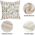 thumbnail image 3 of Floral Pillow Covers 20x20 Pack of 2 Botanical Herbs Wildflower Floral Plant Throw Pillow Cover Outdoor Decoration,Spring Summer Rustic Pillowcase Decorative Linen Cushion Case for Couch Sofa, 3 of 6