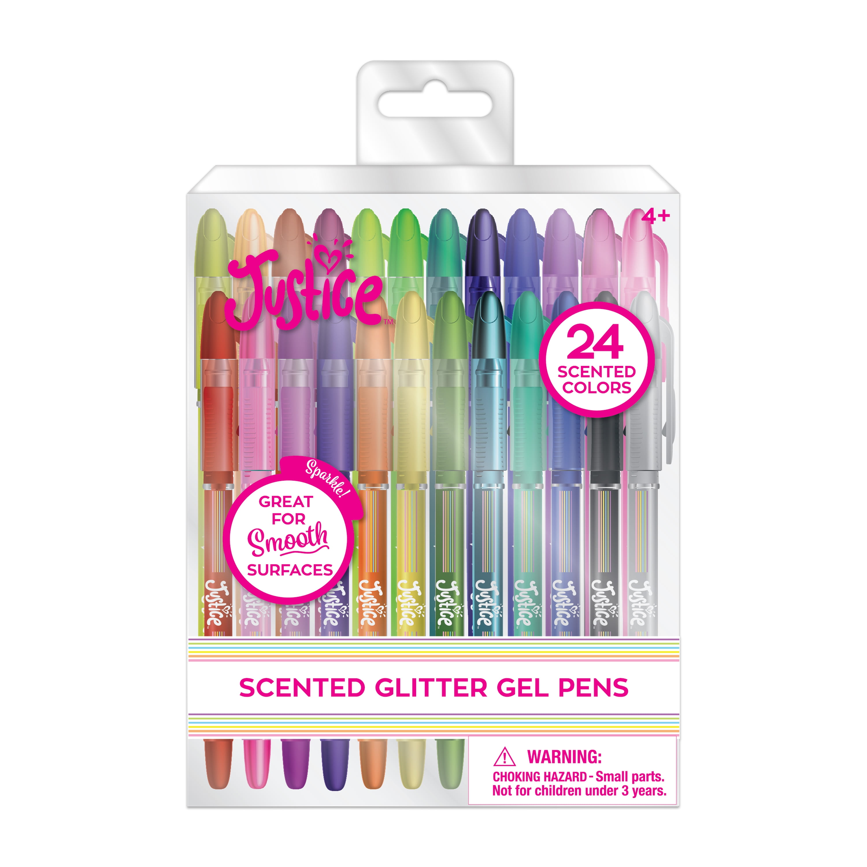 Justice Scented Multi-Color Glitter Gel Pens, 24 Scented Colors - Walmart .com