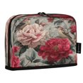 thumbnail image 2 of Standing Pencil Case with Base Large Capacity Stationery Pouch Pen Bag with Zipper for Women Men Pink and Red Peonies, 2 of 7
