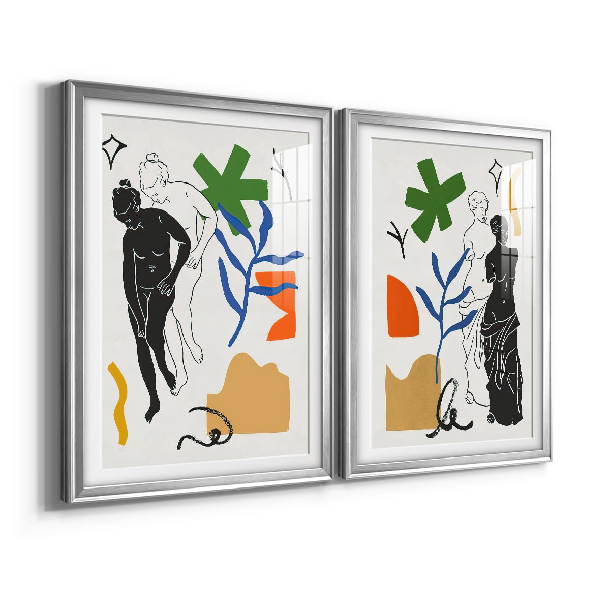 Wexford Home Starry Venus III Premium Framed Print, 22.5" x 30.5" - Ready to Hang, Silver (Set of 2)