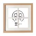 thumbnail image 1 of Cry Noir Mignon Chat Visage Dessin Animé Cadre Mur Table Affichage 4 Ouvertures Image, 1 of 3