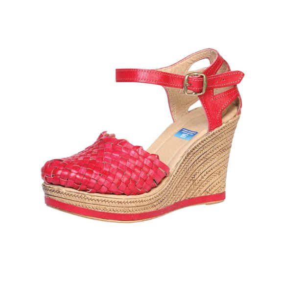 Mexican Artisanal Sandals Leather Red 601927