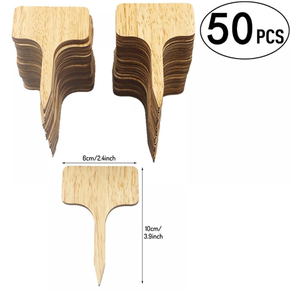 50 Pieces Bamboo Plant Label, Garden Plant Label Stick, T Label, Kindergarten Garden Label