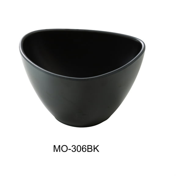 Yanco MO-306BK Moderne 5.5" Triangle Bowl 16 OZ, Black, Melamine, Pack of 48