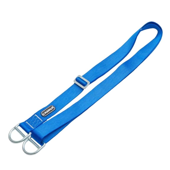 Arnés Ajustable Cinturón Cable Plano Equipo de Protección para Montañismo 'Alpinismo Azul 2.5m Cola Eslinga de escalada con protector de fricción