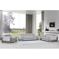 thumbnail image 2 of Titan Furnishings Genuine Italian Leather Upholstered Sofa Set in Light Gray, 2 of 7